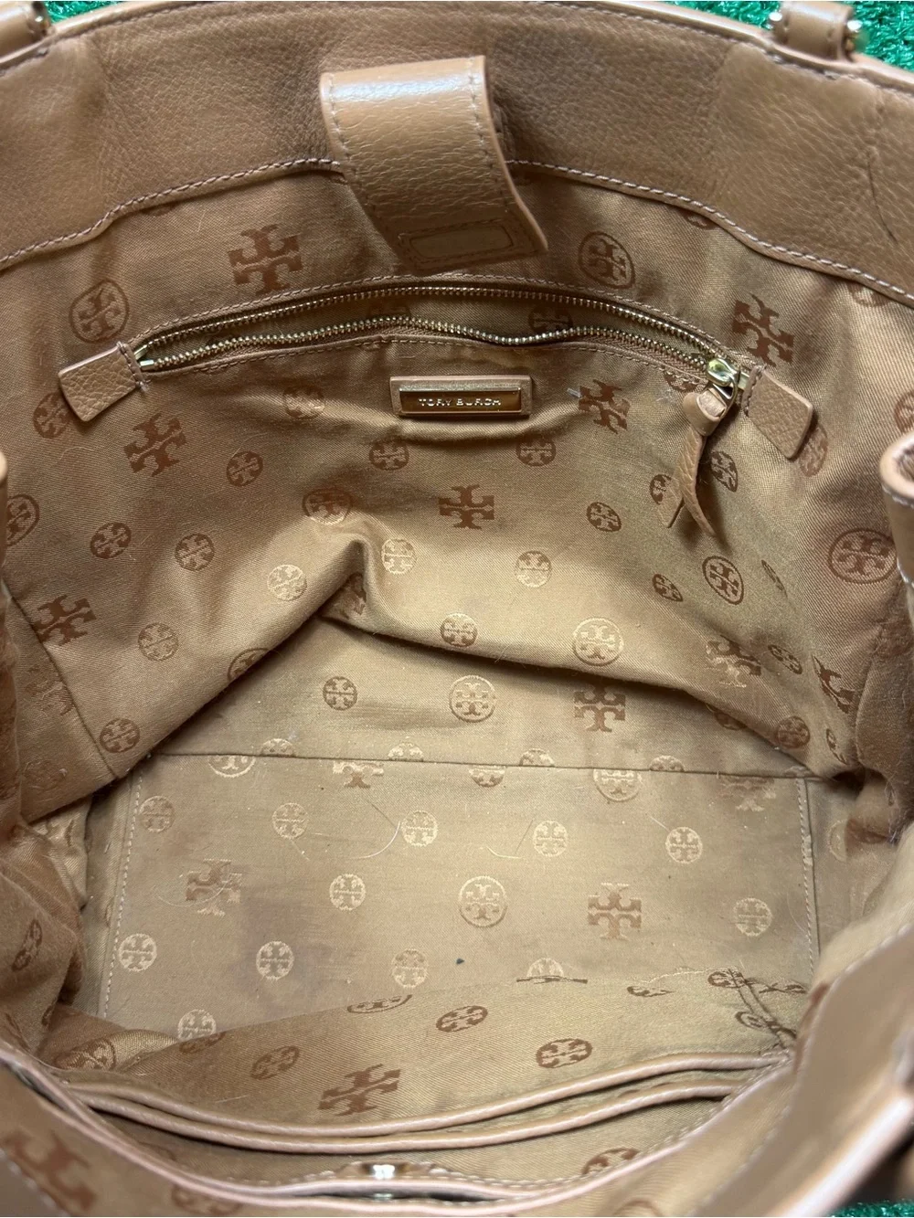 Tory Burch Tan Leather Double-Handle Tote